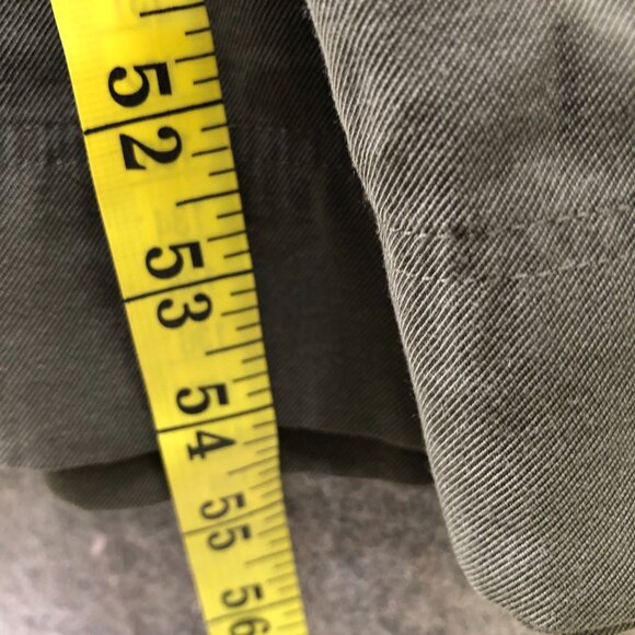 H&M Wide Leg Utility Jumpsuit Womens 6 Army Green Tie Waist Short Sleeve - Picture 9 of 11